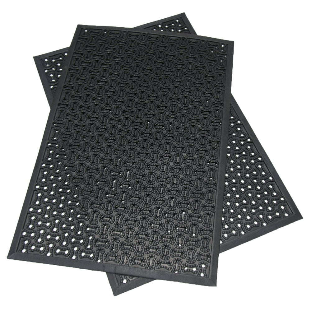 Rubber-Cal Dura-Scraper Drainage mat texture close-up highlights durable anti-slip grip.