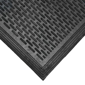 Rubber-Cal Dura-Scraper Linear 4x6 mat suits large entryways with reliable dirt scraping.
