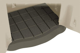 Rubbermaid Compact Vertical Shed door-closed conveys secure, weather-protected storage.