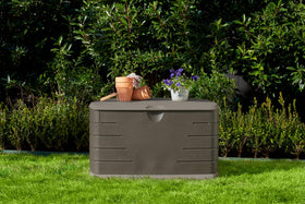Rubbermaid deck box lockable feature for added security