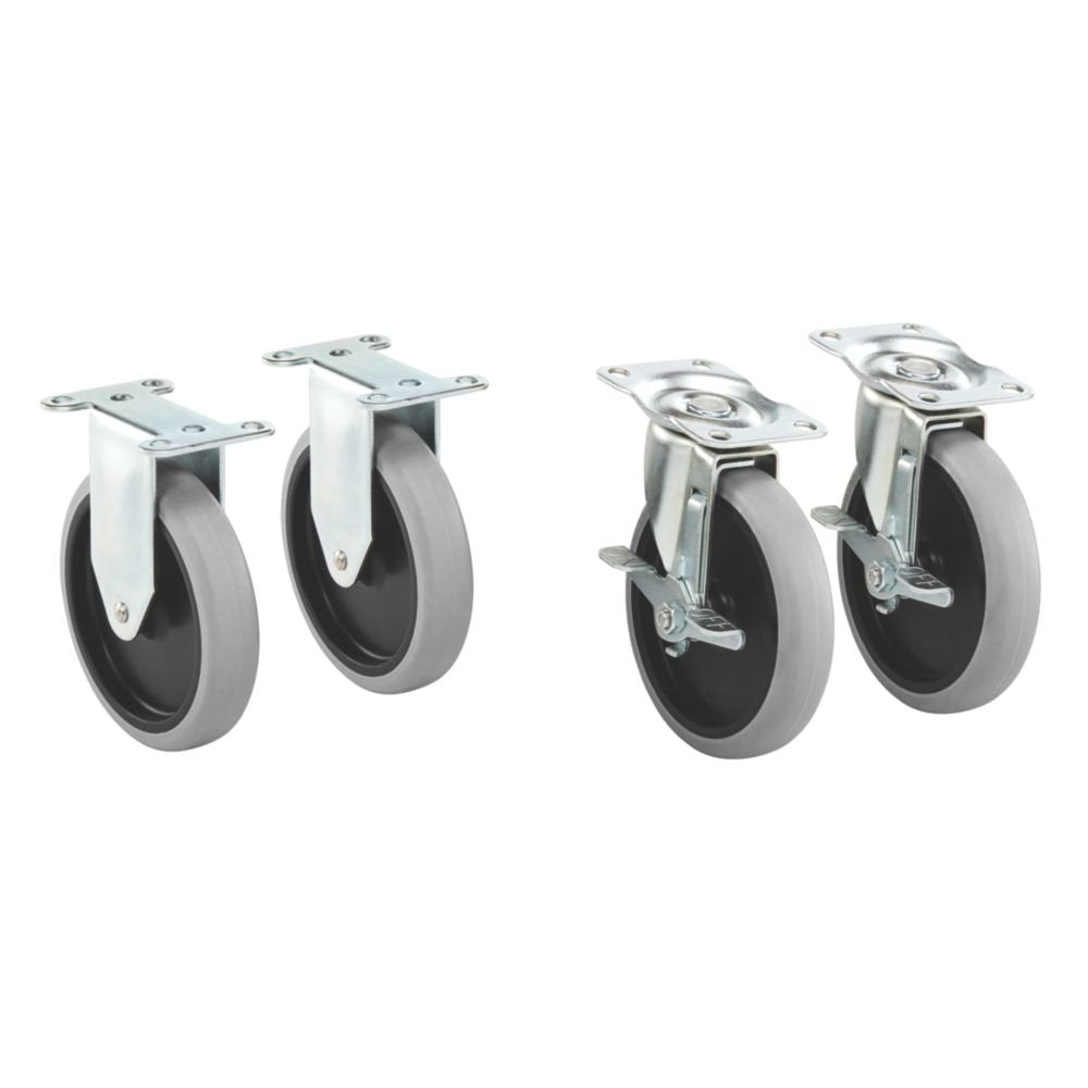 Rubbermaid heavy-duty adaptable cart casters—close-up of mobility and durability.
