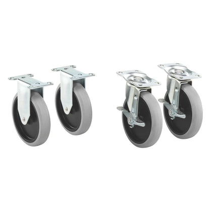 Rubbermaid heavy-duty adaptable cart casters—close-up of mobility and durability.
