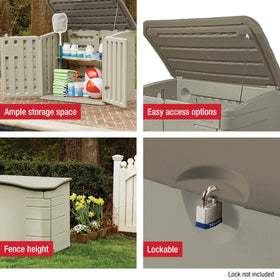Rubbermaid exterior texture close-up reveals UV-resistant resin finish for lasting shade and tone