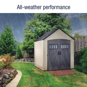 Rubbermaid shed wall strength helps resist warping from weather.