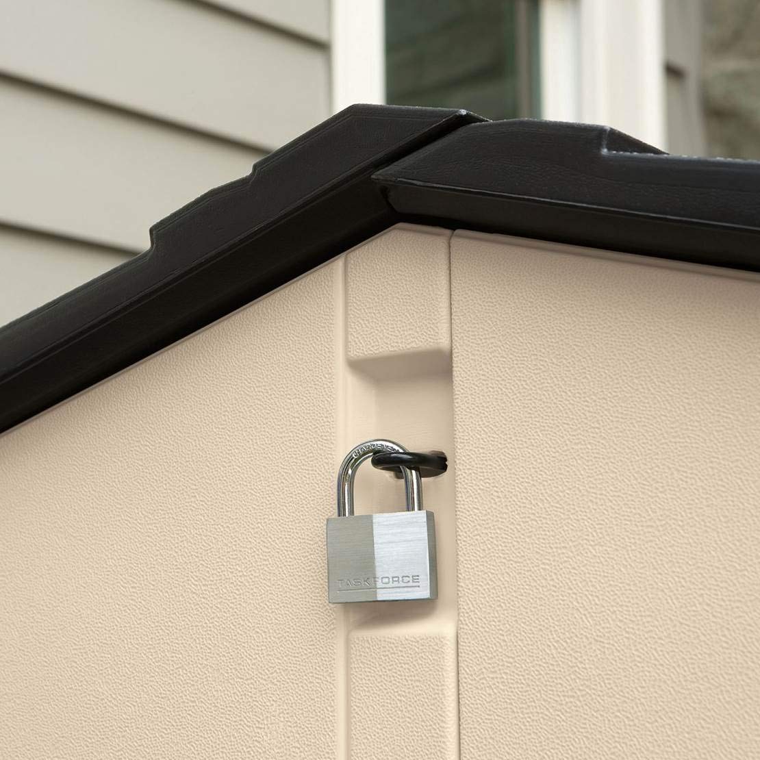 Rubbermaid Slide-Lid Shed multi-use storage for bikes, tools, and pool gear