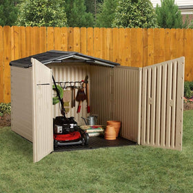 Rubbermaid Slide-Lid Shed cane bolt lock with optional padlock