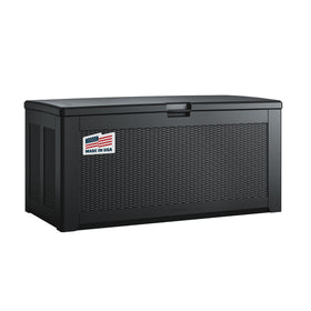 Top surface doubles as seating or a side table.