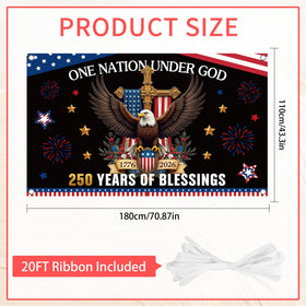RUBOAOA eagle-cross motif banner for a bold patriotic backdrop.