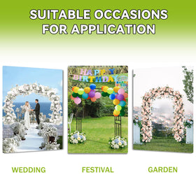 RUCOIN wedding arch adorned with flowers creates romance