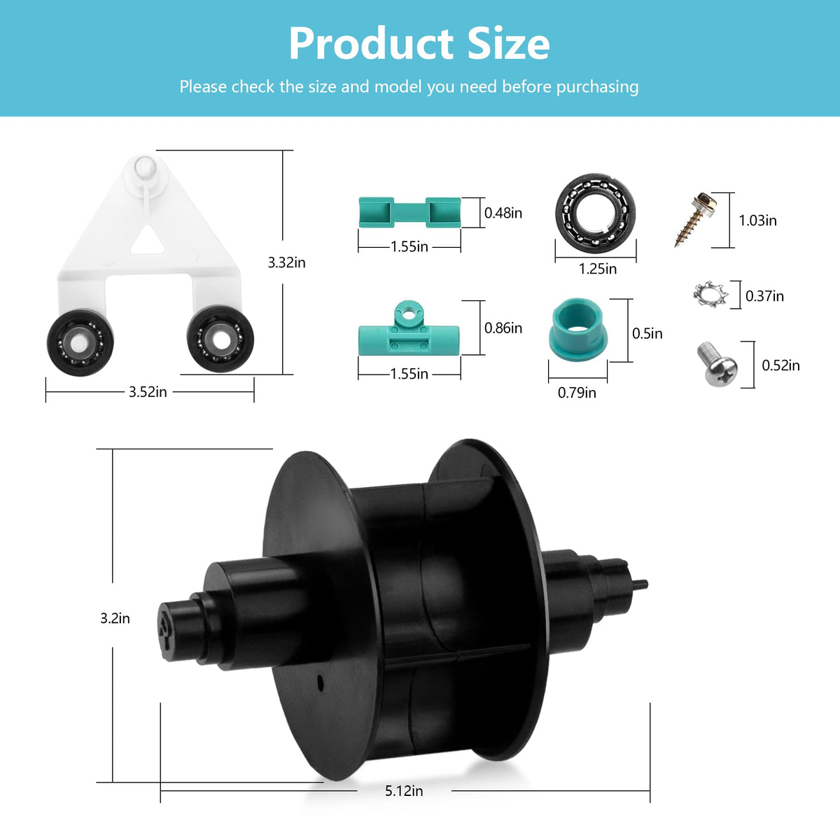 Saddle keeper and pod screws secure parts for quick DIY installation