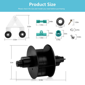 Saddle keeper and pod screws secure parts for quick DIY installation