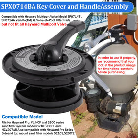 Rugam SPX0714BA compatible valve handle shown on multiple Hayward models