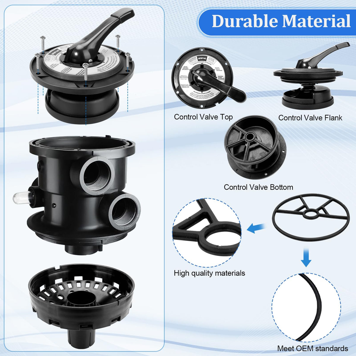 Rugam SPX0714BA complete valve assembly highlighted for smooth operation