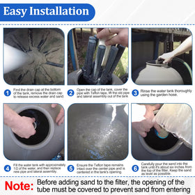 Rugam SX210DA center pipe detail highlights corrosion-resistant PVC construction