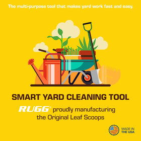 Rugg Leaf Scoops handling mulch and grass clippings with ease
