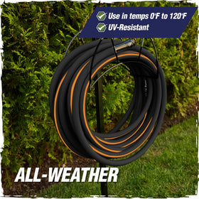 RUGGED RHINO lightweight PVC handle offers a comfortable grip during setup