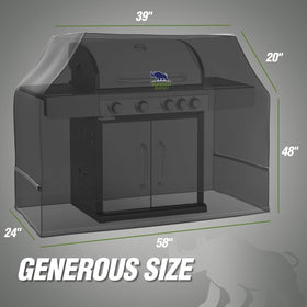 Rugged Rhino PVC-laminated fabric extends water resistance and longevity.
