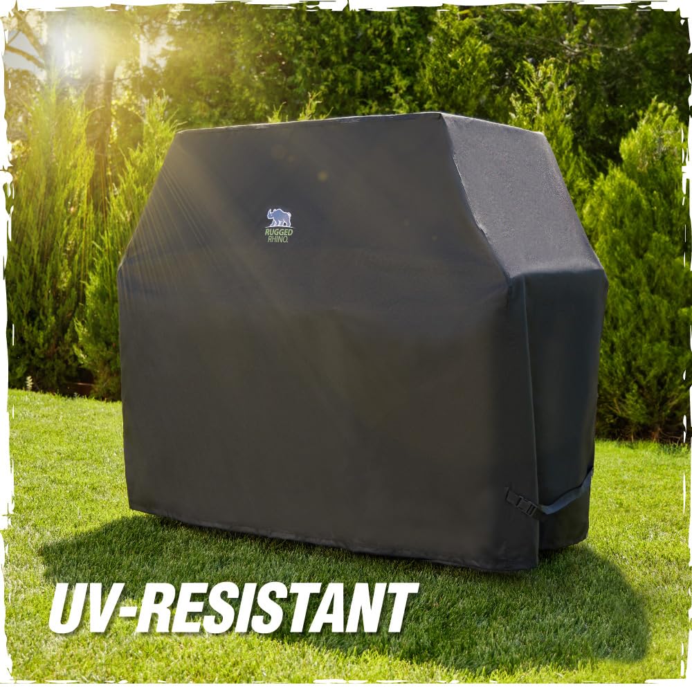 Rugged Rhino six-size options ensure a snug grill fit