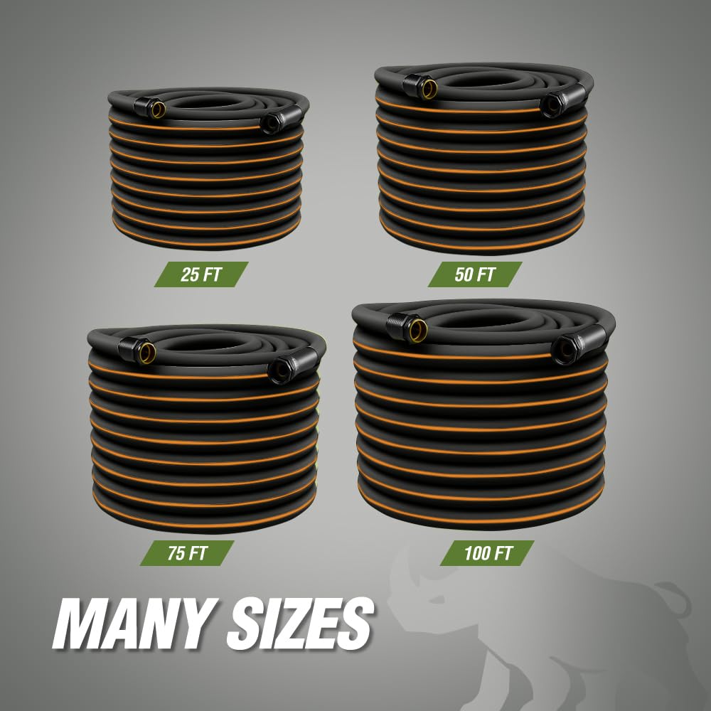 RUGGED RHINO universal three-quarter garden hose thread fits most spigots