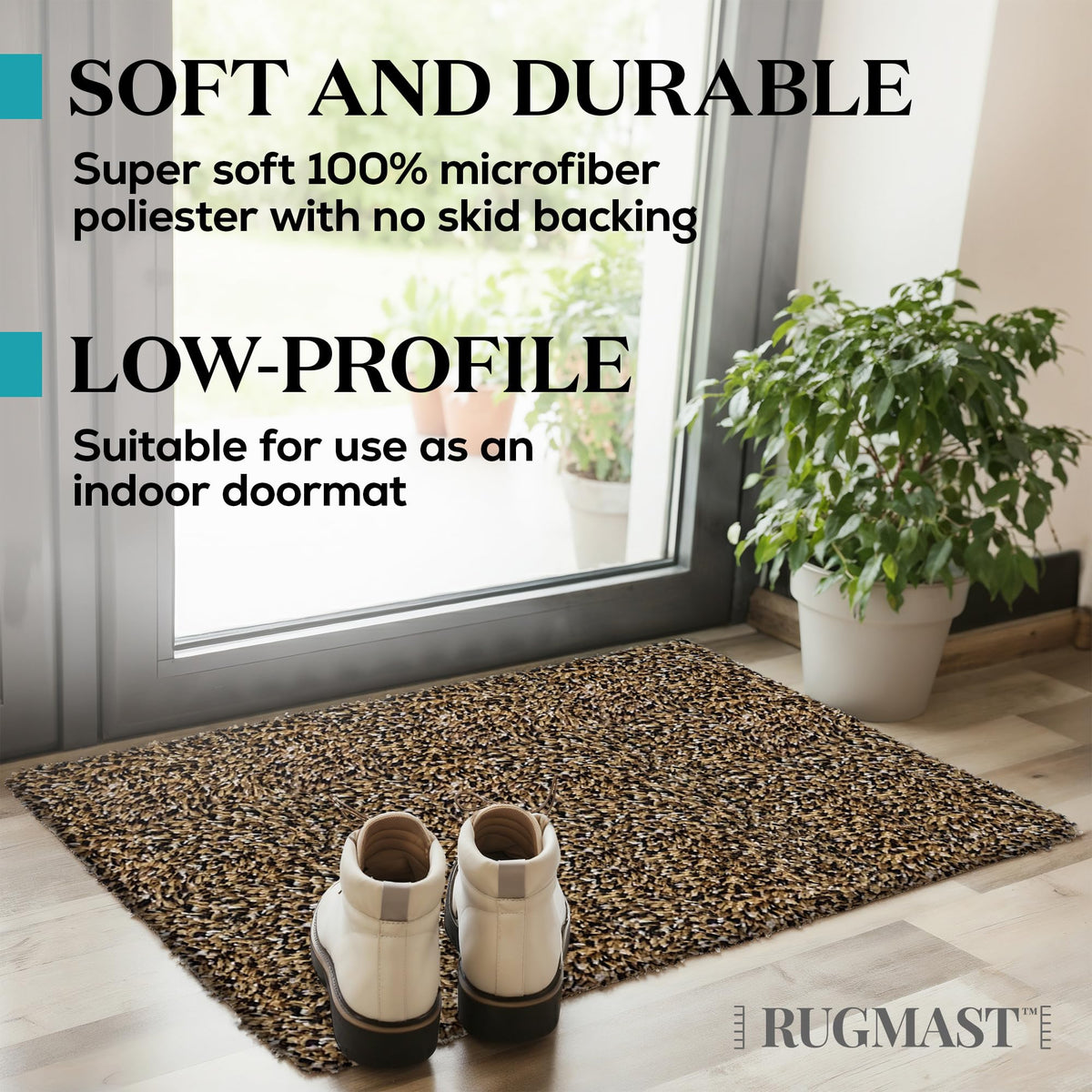 RugMast Machine-Washable Feature ensures easy cleaning and quick refresh between guests.