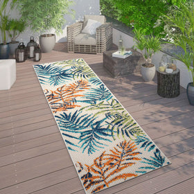 Rugshop Bahama Palm Frond 2x7 runner ideal for hallways and entryways.