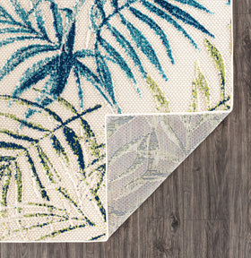Rugshop Bahama Palm Frond easy-clean rug simplifies spill cleanup and maintenance.
