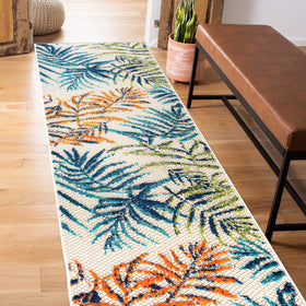 Rugshop Bahama Palm Frond durable performance suits busy family rooms and porches.