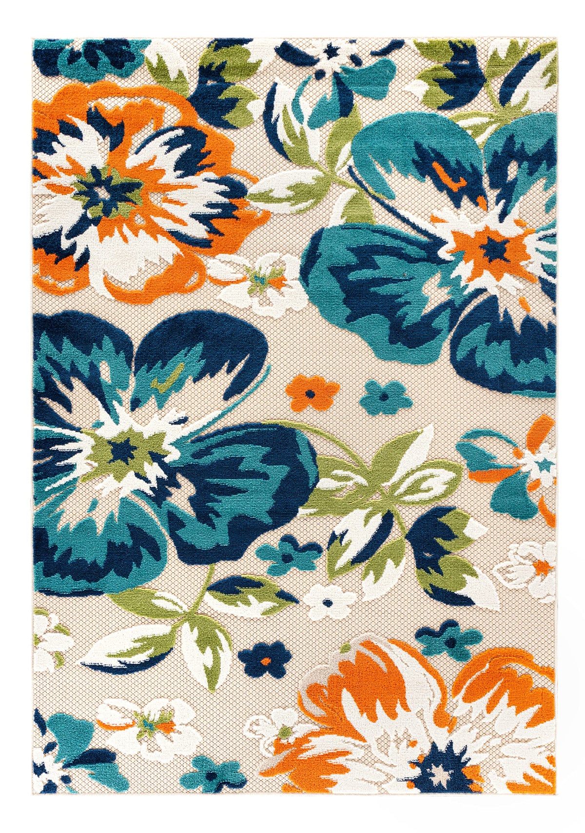 Rugshop Multi Bergamo floral dining-area rug adds style while withstanding daily use.