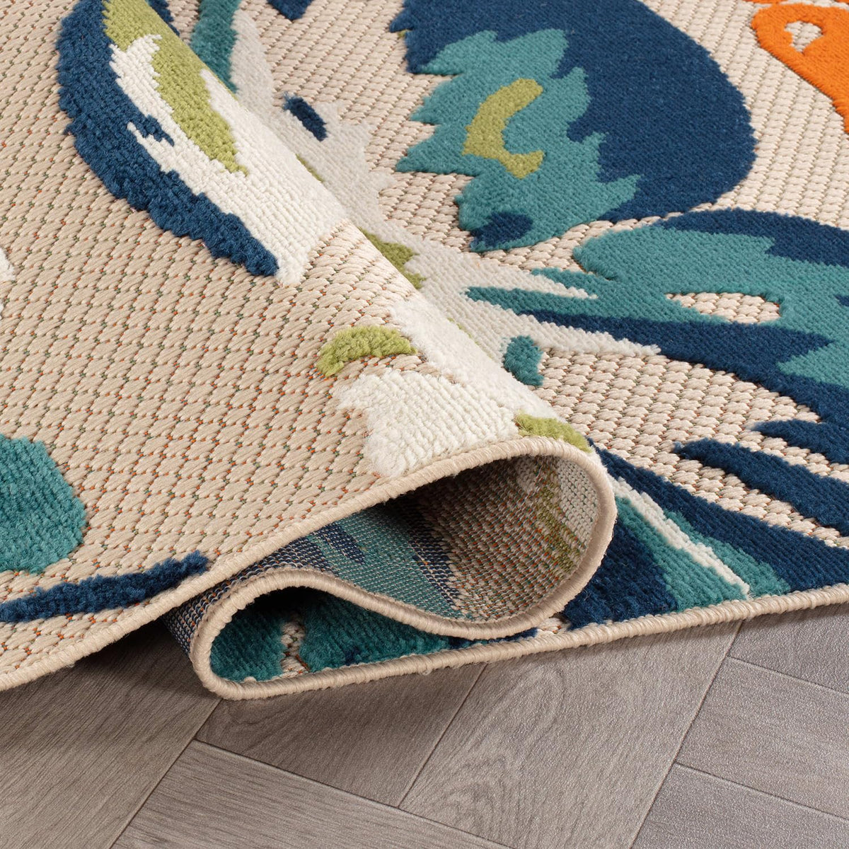 Rugshop Multi Bergamo floral living-room rug blends modern pattern with soft texture.