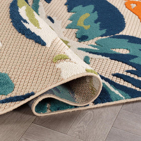Rugshop Multi Bergamo floral living-room rug blends modern pattern with soft texture.
