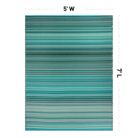 Rugshop waterproof crease-free rug, easy to clean for decks and camping trips.