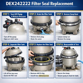 RUHUALIFE seal on filter housing demonstrates airtight seal.