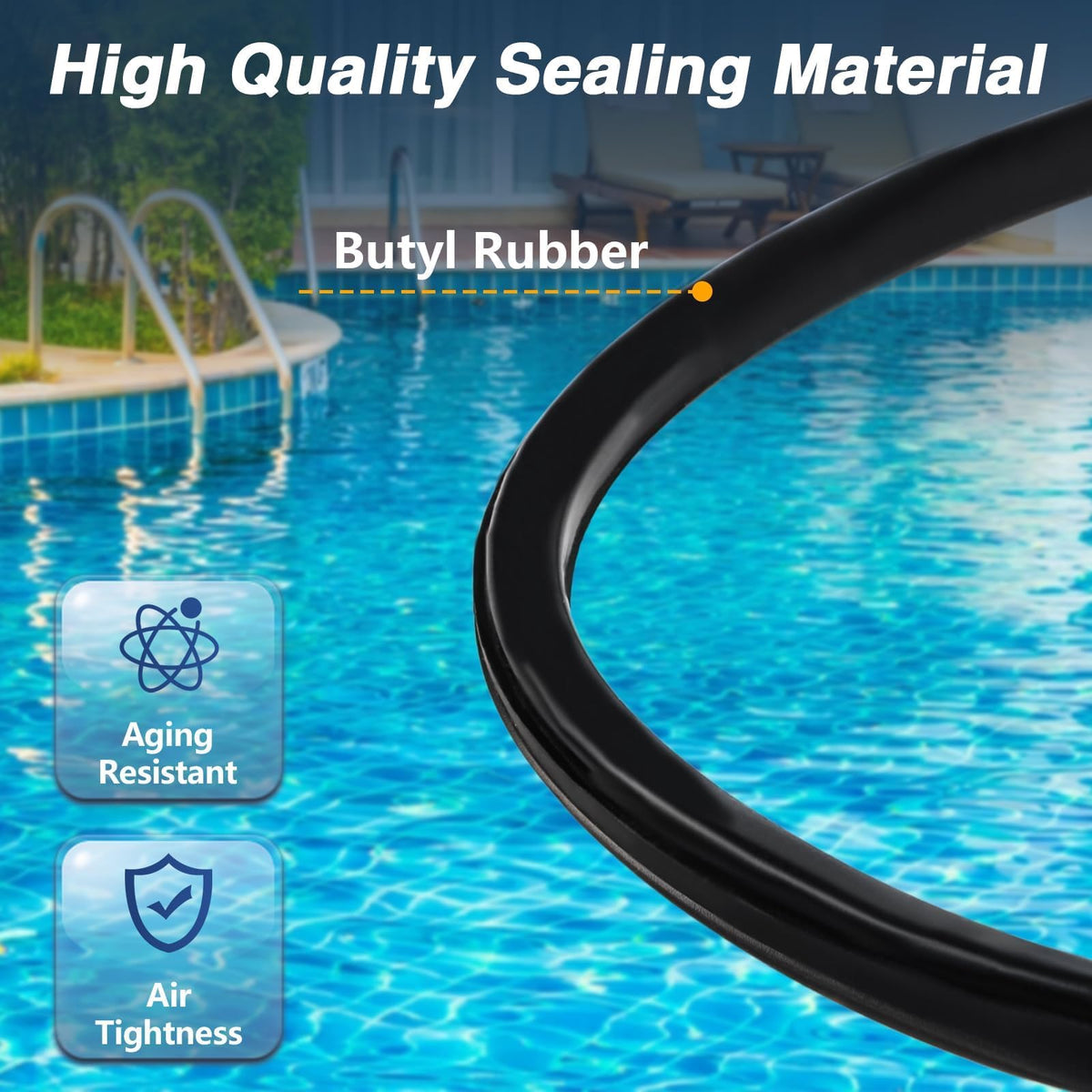 RUHUALIFE O-ring seal on filter housing with DEX2422Z2 labeling.