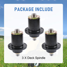 RUIANOMG three-pack deck spindle set for seamless mowing