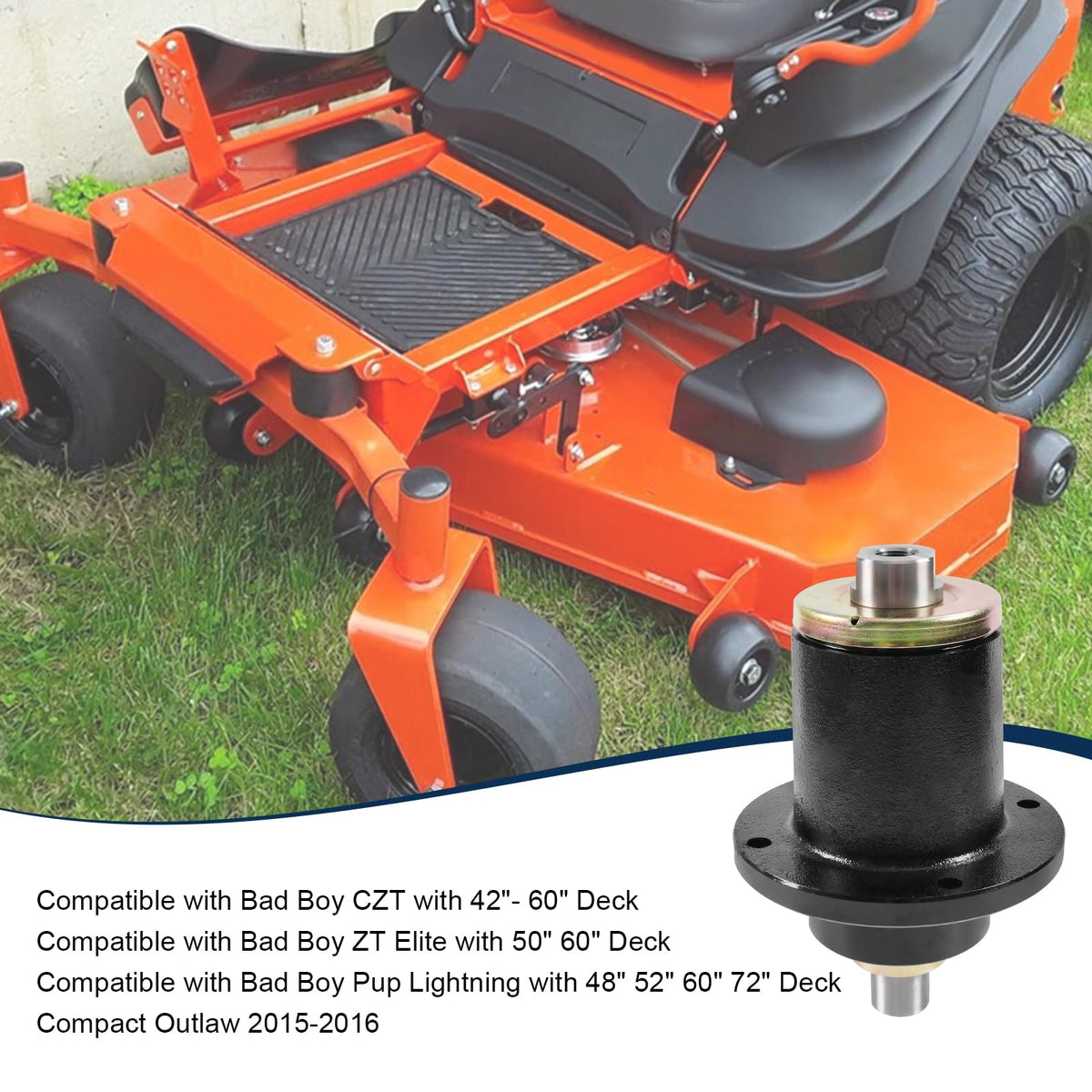 RUIANOMG deck spindle for ZT Elite, maintains mower performance