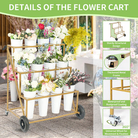Ruifabo flower bar stand metal buckets for durable, weatherproof displays