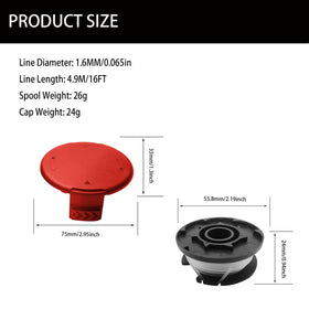 RUIITEN cap covers shown for quick refill and secure fit.