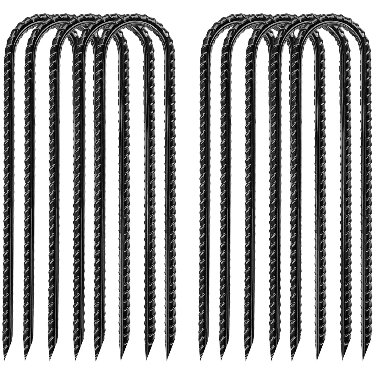 RUIJOROO 8-inch garden stakes set for strong soil anchoring and fencing support
