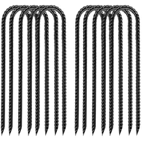 RUIJOROO 8-inch garden stakes set for strong soil anchoring and fencing support
