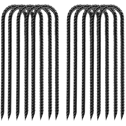RUIJOROO 8-inch garden stakes set for strong soil anchoring and fencing support