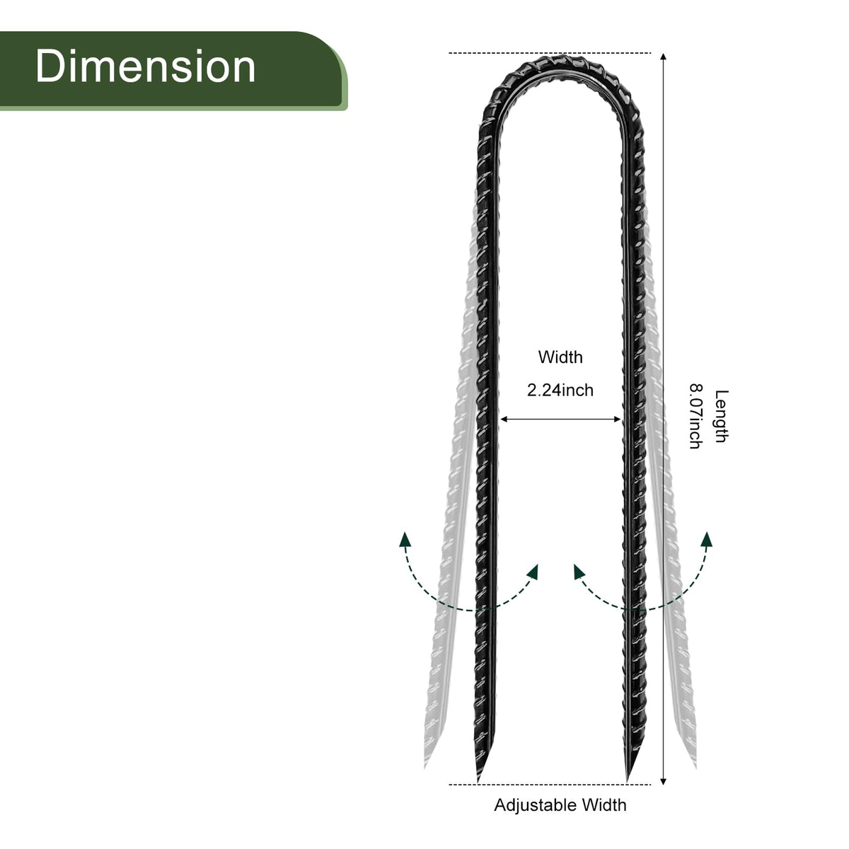 RUIJOROO heavy-duty steel stakes provide rust resistance for long-lasting outdoor use