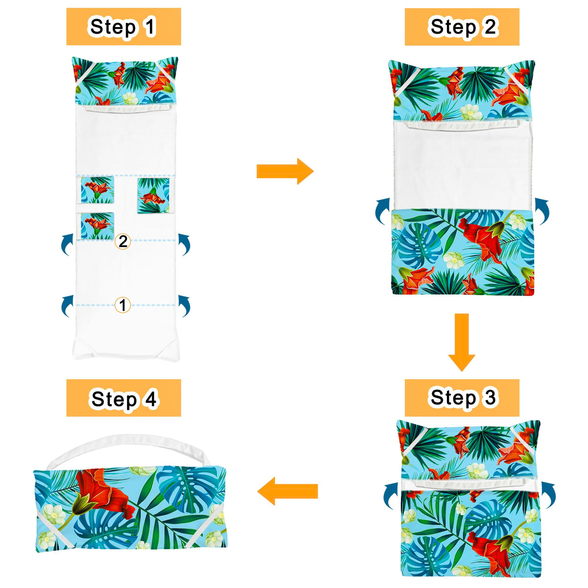Ruikyhom foldable chaise towel cover, portable and easy to carry