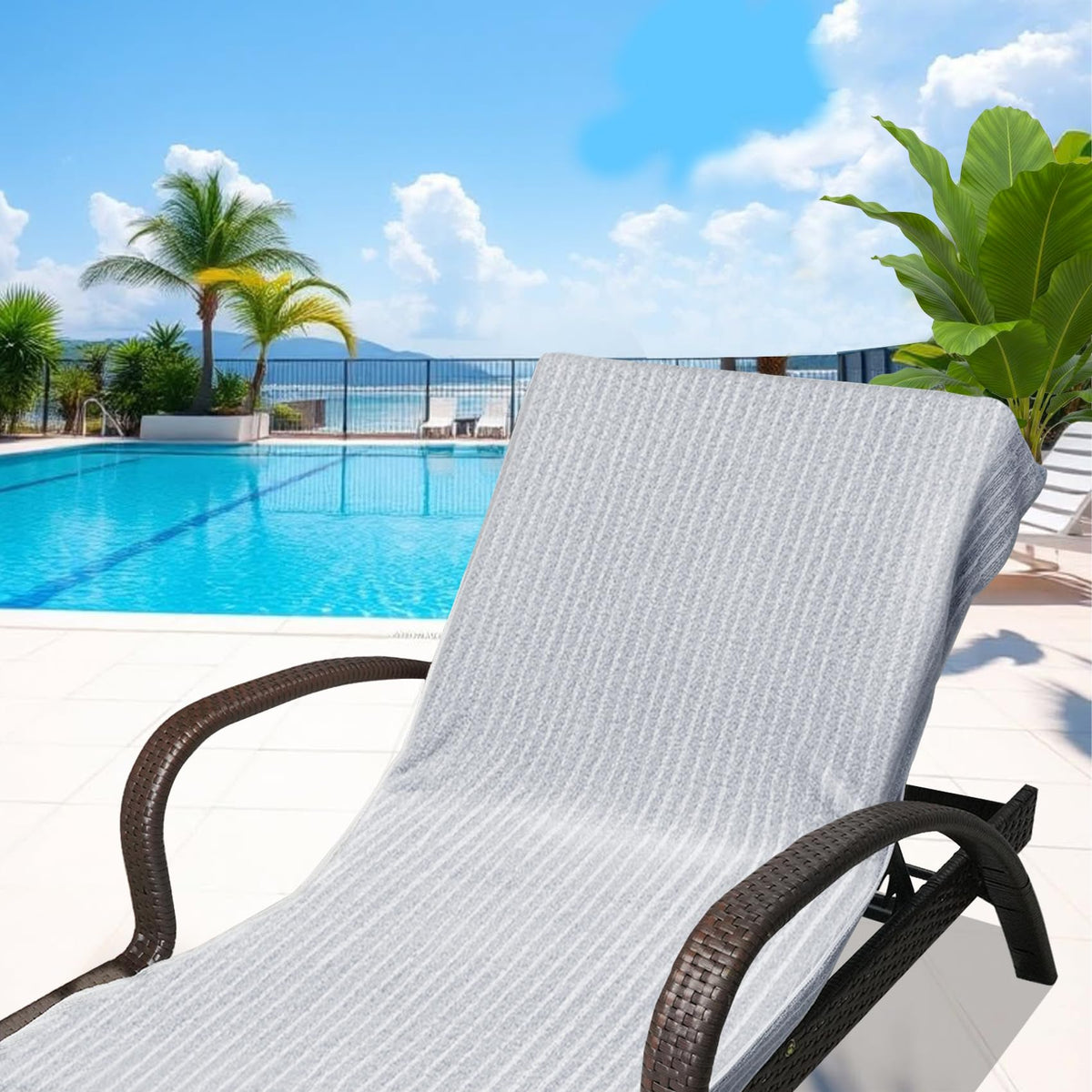 Ruikyhom coral fleece lounge chair towel delivers soft, absorbent comfort.