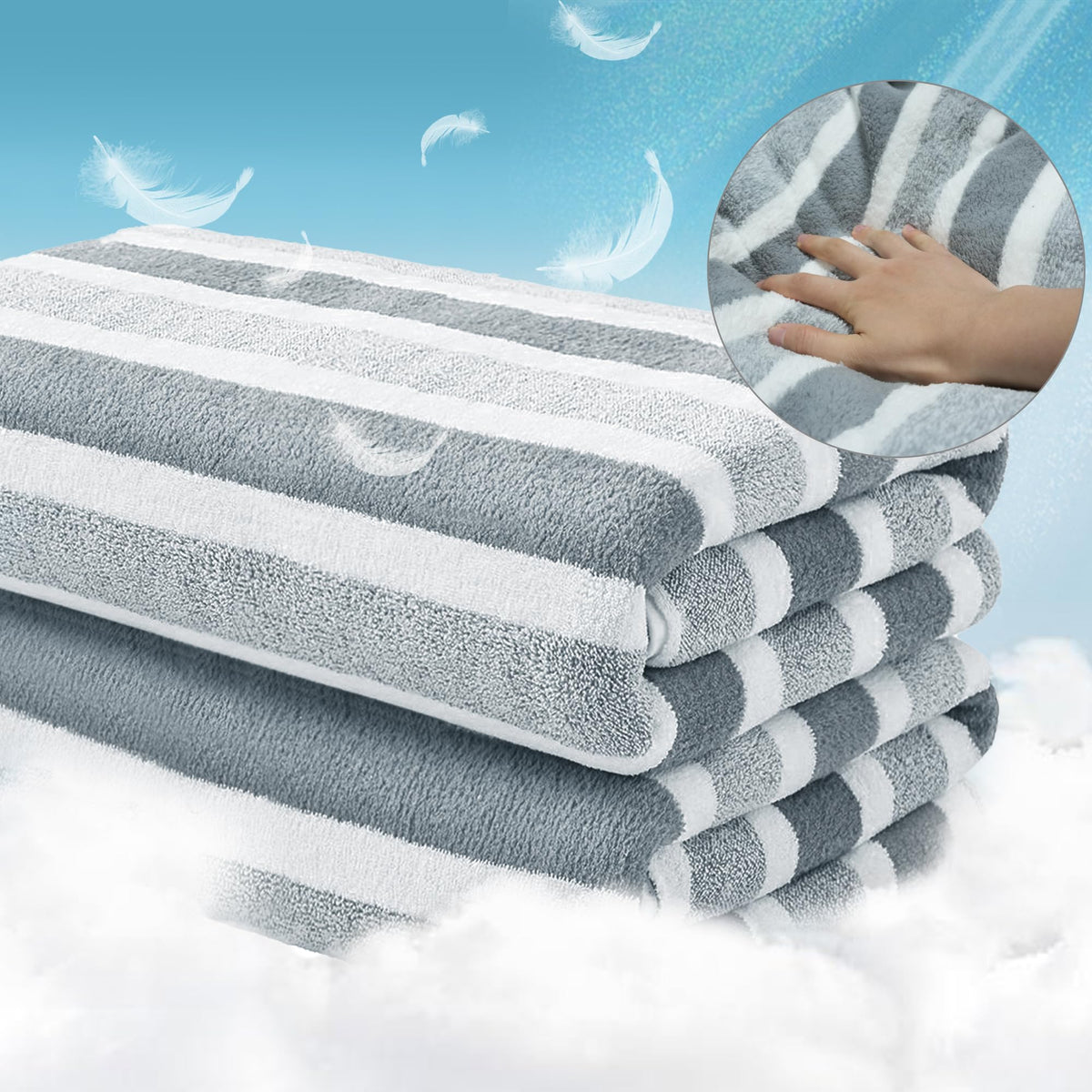 Ruikyhom lounge chair cover features stable corner straps for windy days.