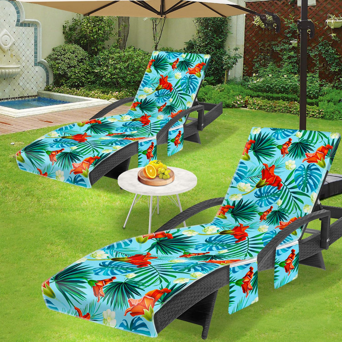 Ruikyhom microfiber covers are machine washable and quick-drying for busy outdoors