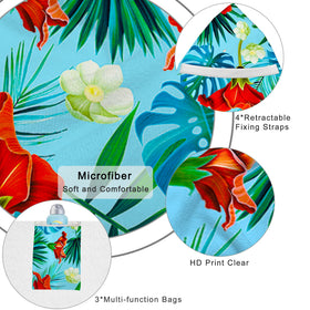Ruikyhom pair of lounge chair covers with vivid prints for family seating
