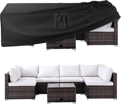 Ruimoy waterproof 600D patio cover protects 62x42x28 furniture from rain and moisture