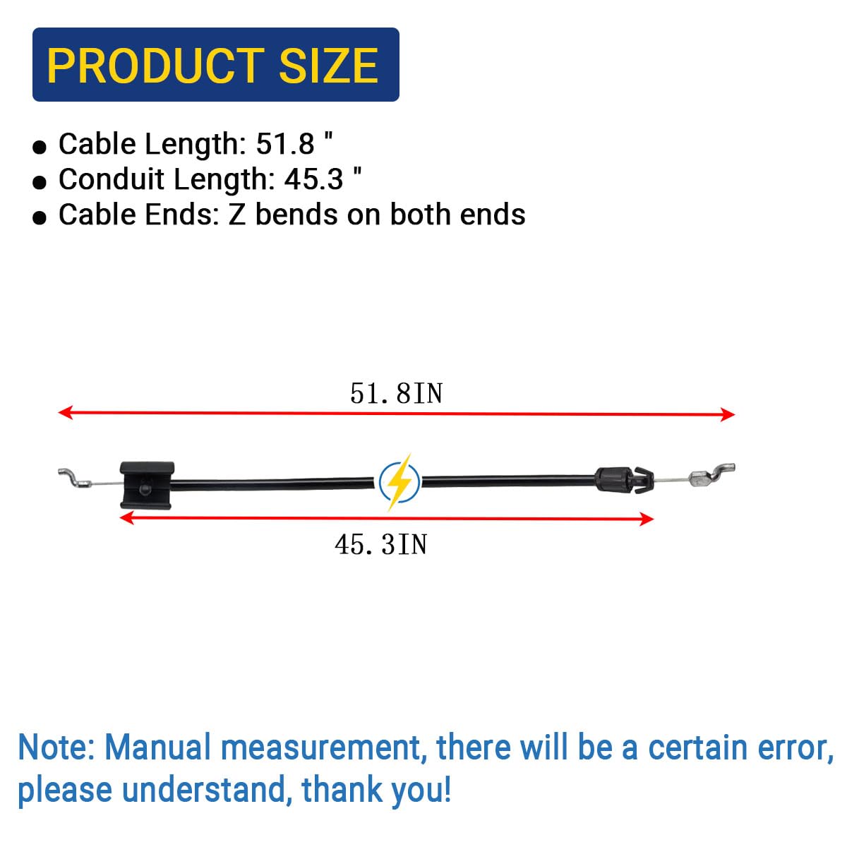 RuiQalith single-pack contains one sturdy control cable for repair.