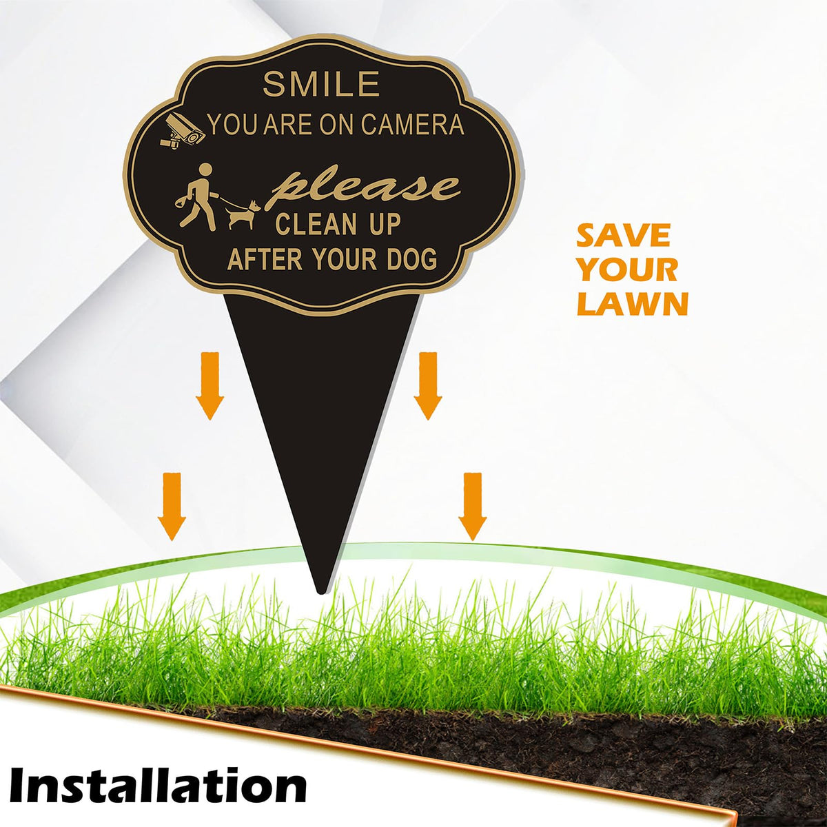 Ruiseone front-yard lawn sign suitable for gardens and porches.