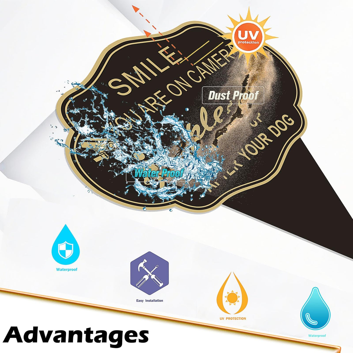 Ruiseone rust-proof aluminum material stays clear through rain and sun.
